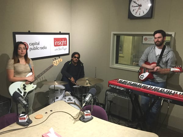 Melissa Garcia, Omar Gonzalez-Barajas and Zach Hake of PRVLGS perform on Insight With Beth Ruyak.
